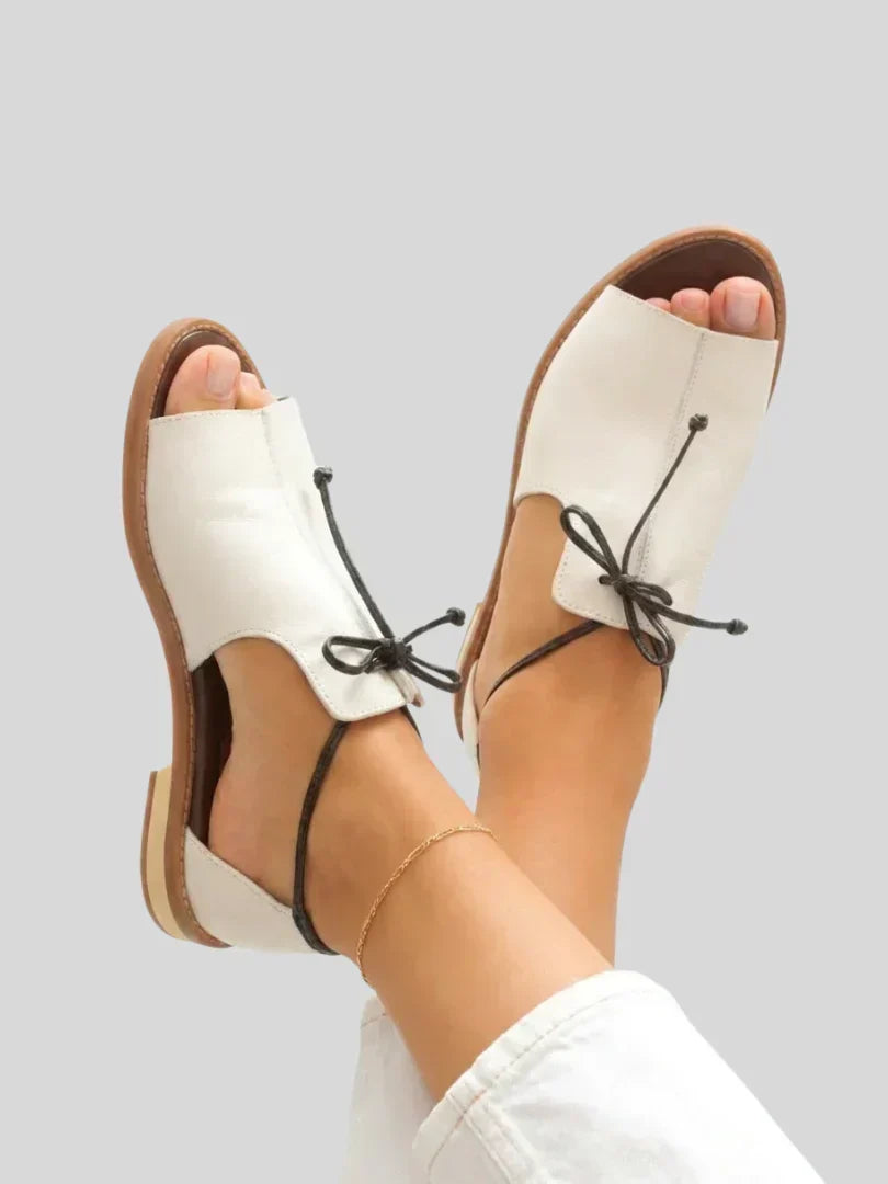 Women's Adjustable Bow Detail Open Toe Sandals