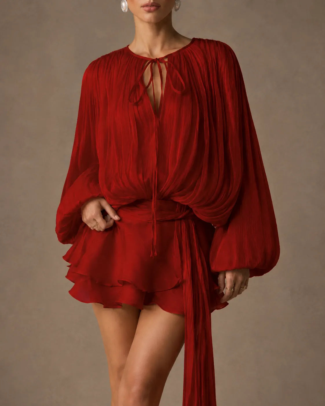 Amara in Wine Red
