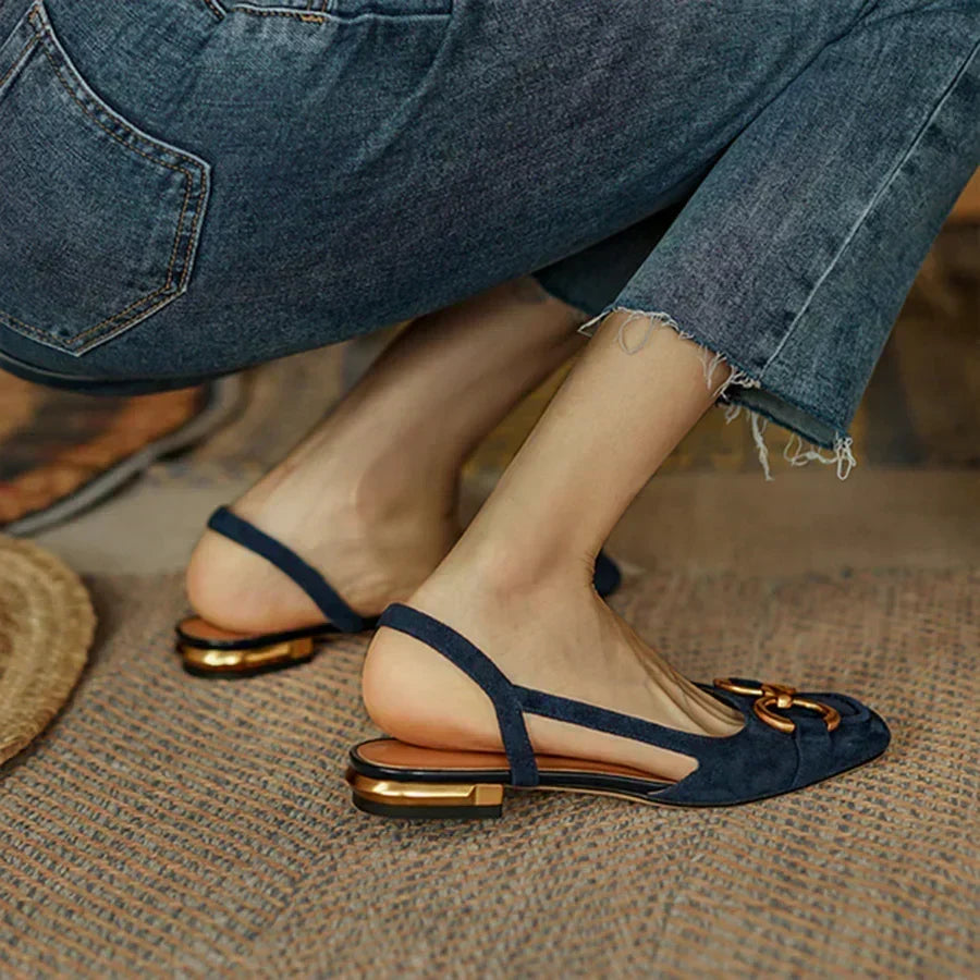 Women's Cushioned Adjustable Buckle Slide Sandals