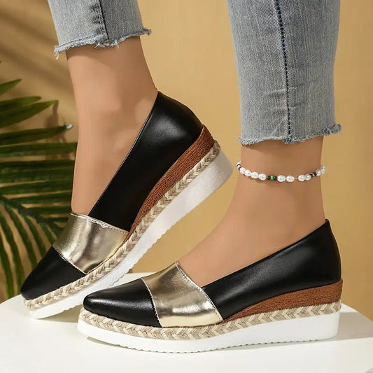 Women's Shimmer Finish Espadrille Flats