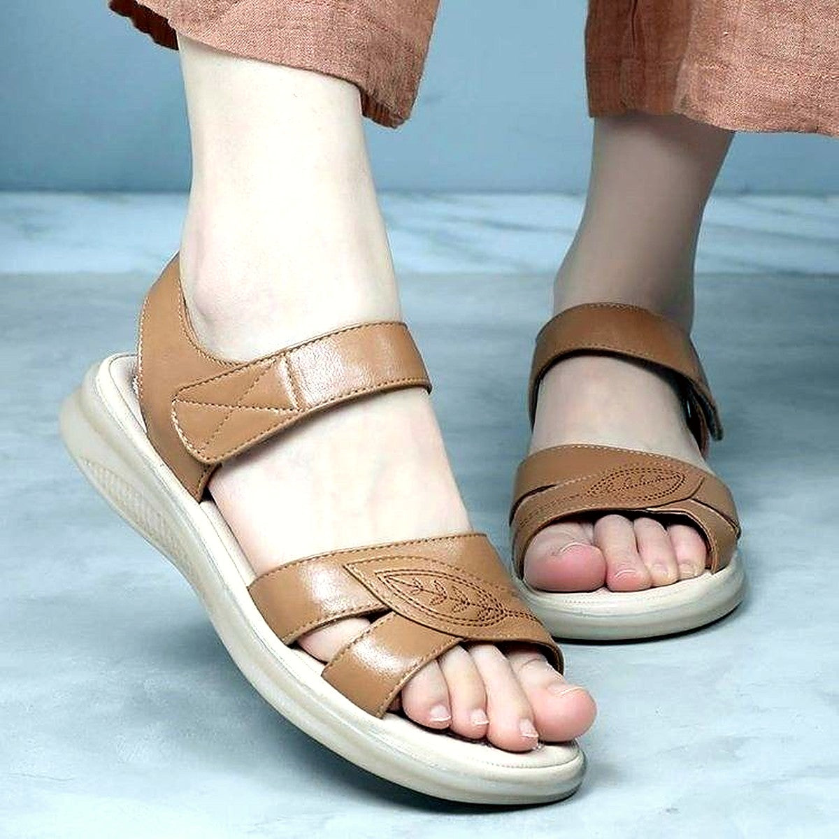 Women's Orthopaedic Velcro Cross Strap Sandals