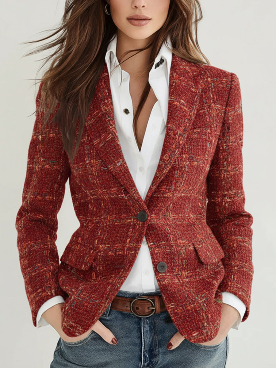 Etta | Vintage Plaid Blazer