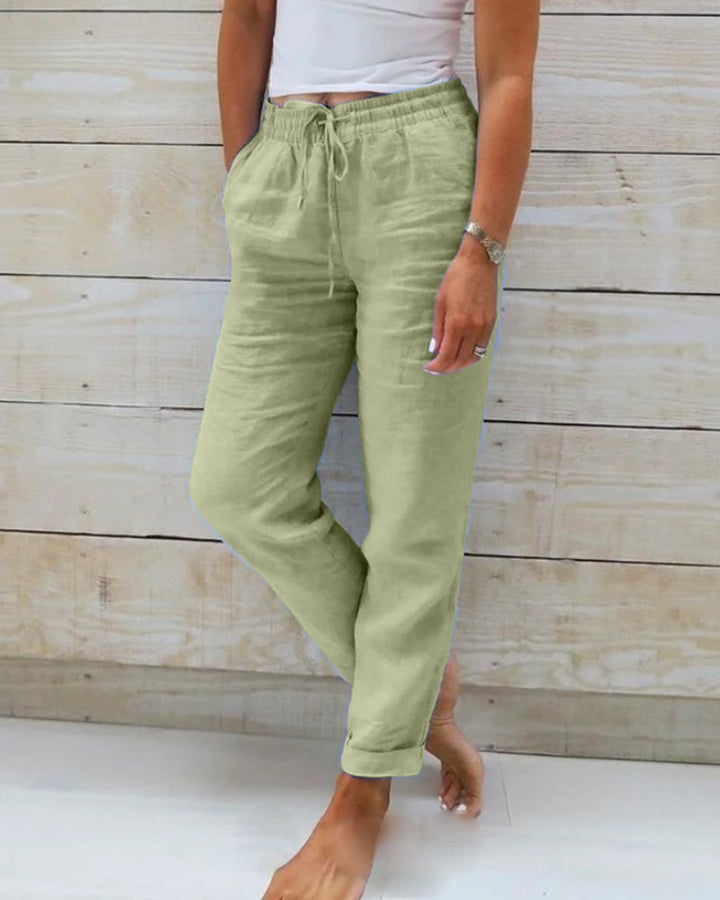 Makenzie | Linen Elastic Pants