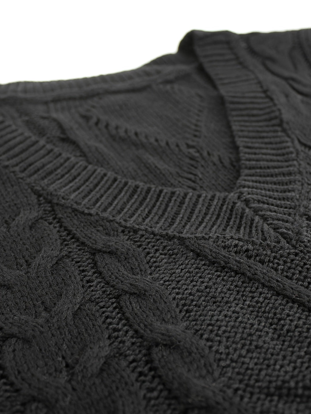 Lillian | Cable-Knit V-Neck Sweater Vest