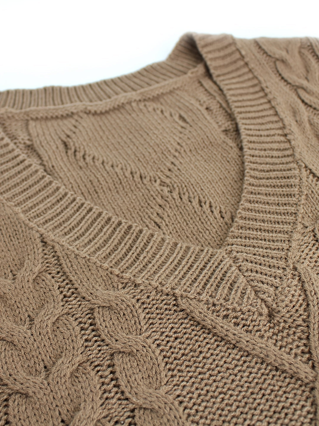 Lillian | Cable-Knit V-Neck Sweater Vest