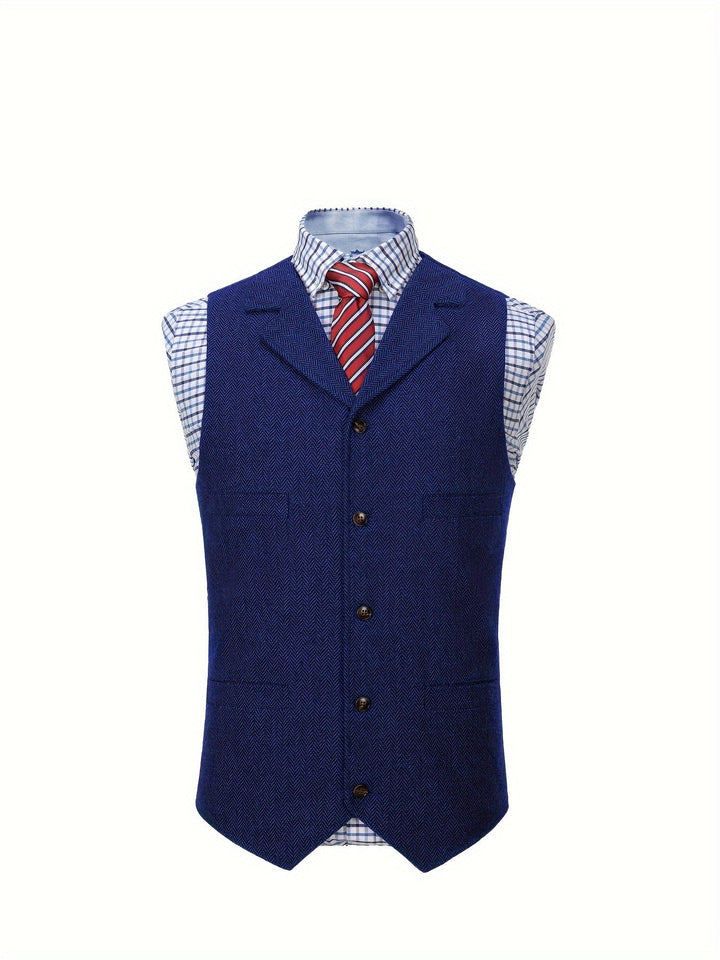 Miles | Heritage Herringbone Vest
