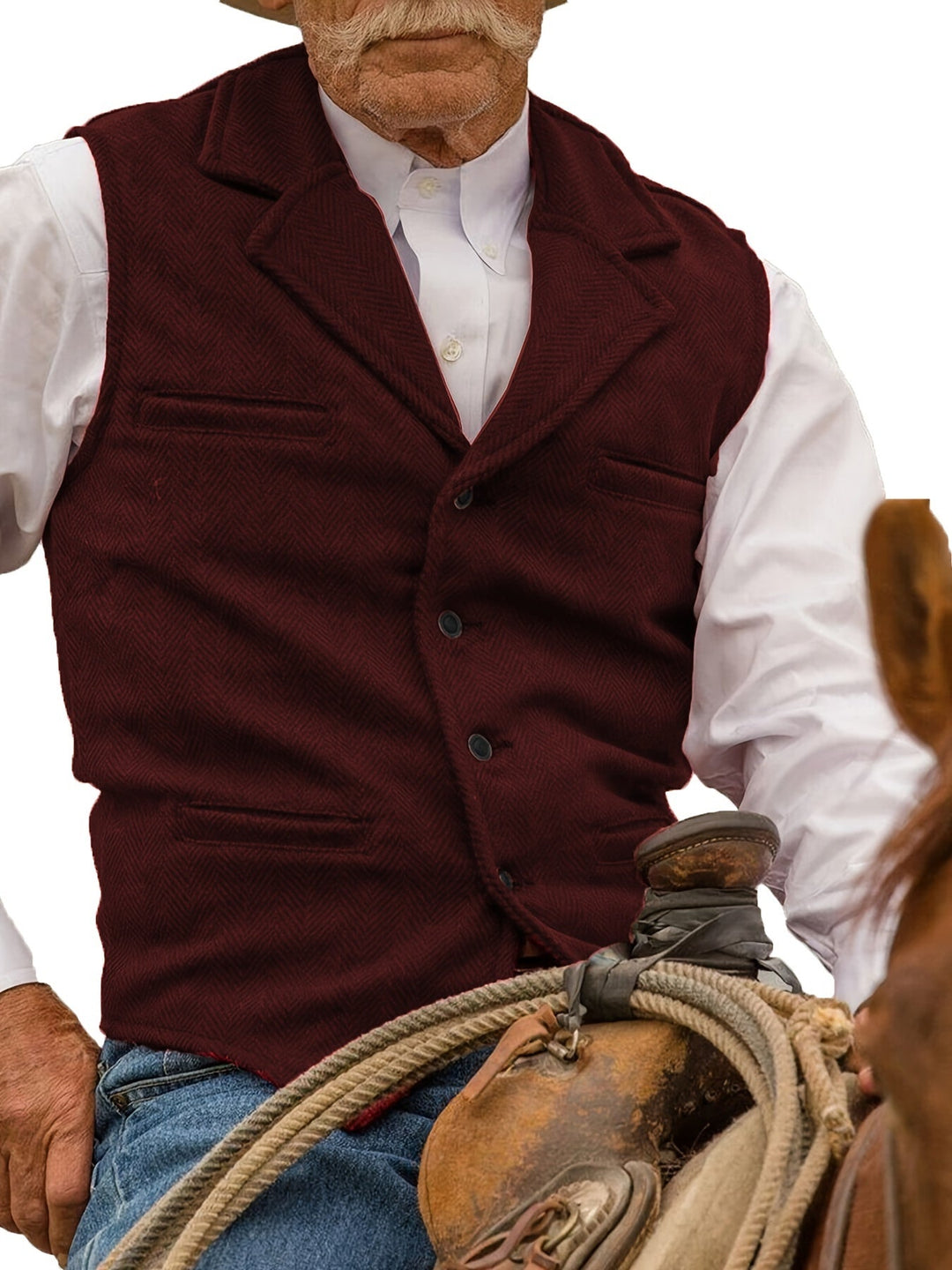 Miles | Heritage Herringbone Vest