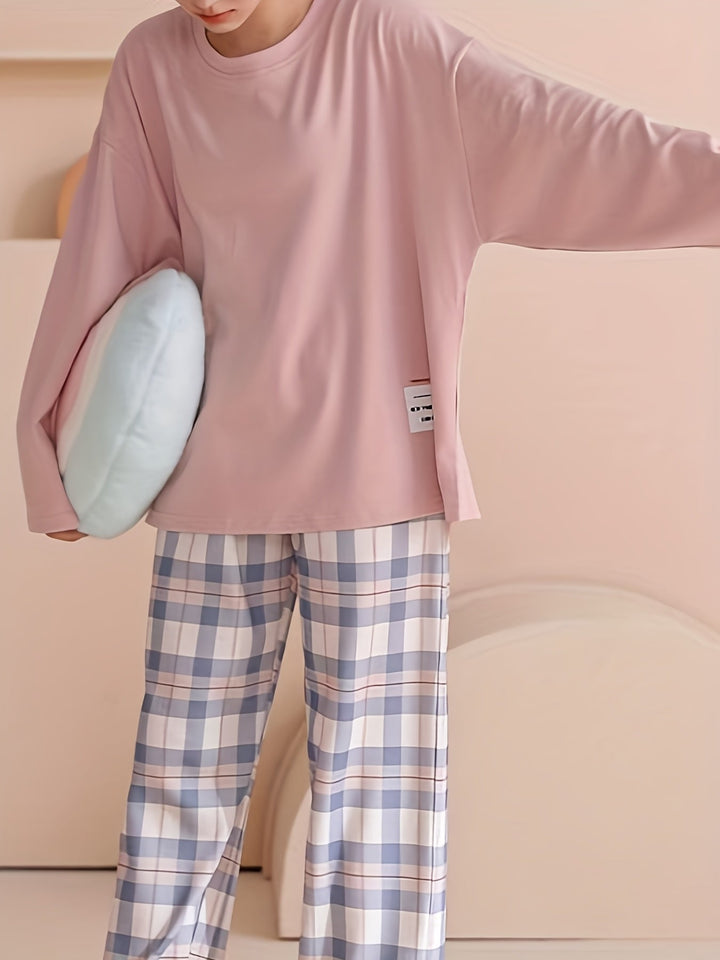 Sheryl | Relaxed Plaid Two-Piece Set