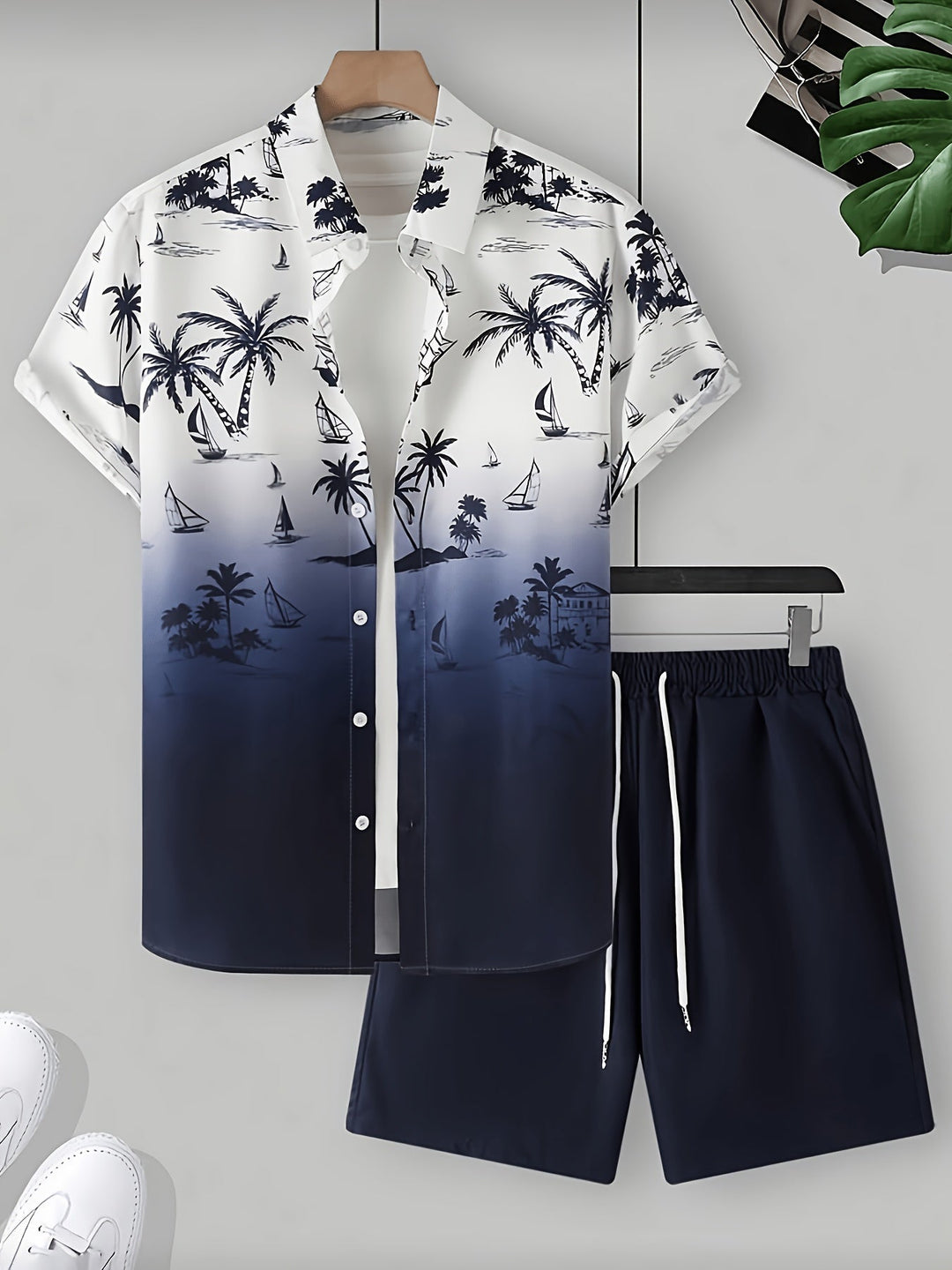 Ernest | Coastal Print Shirt and Shorts Set