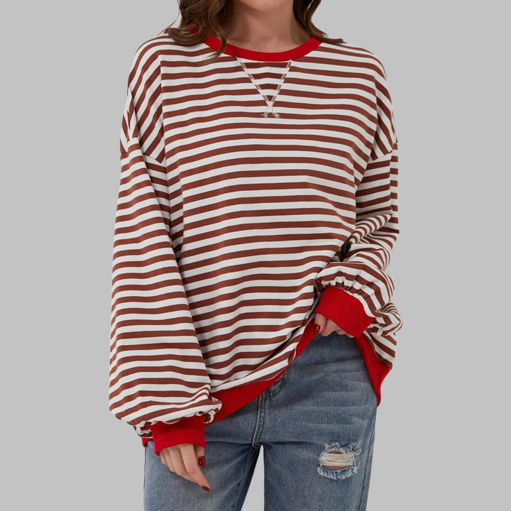 Rachael | Casual Long Sleeve Striped Sweatshirt
