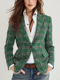 Etta | Vintage Plaid Blazer