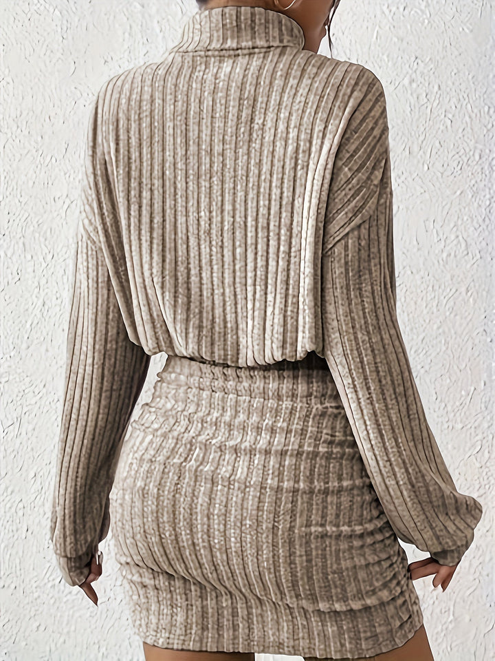 Vicky | Ribbed Ruched Dress