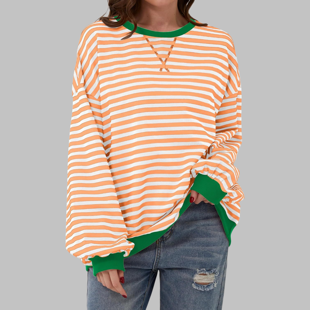 Rachael | Casual Long Sleeve Striped Sweatshirt