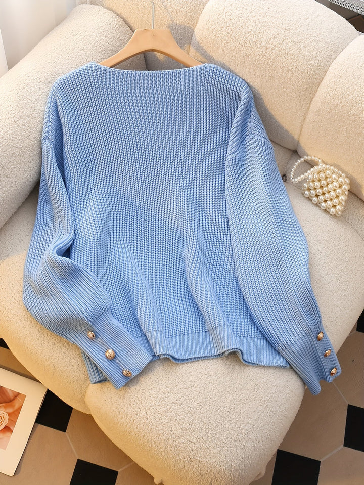 Cindy | Ribbed V-Neck Sweater