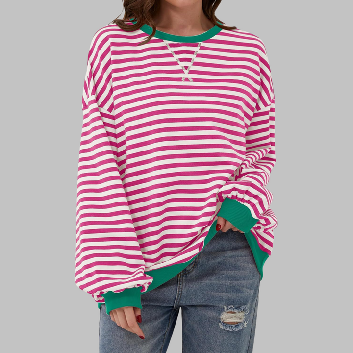 Rachael | Casual Long Sleeve Striped Sweatshirt