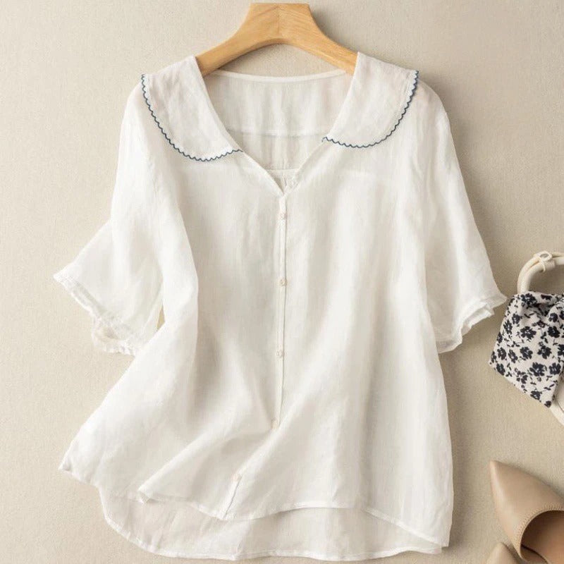 Cierra | Vintage Blouse with Button Detail