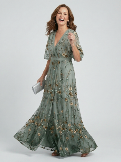 Women's Floral Halter Neck Midi Dress