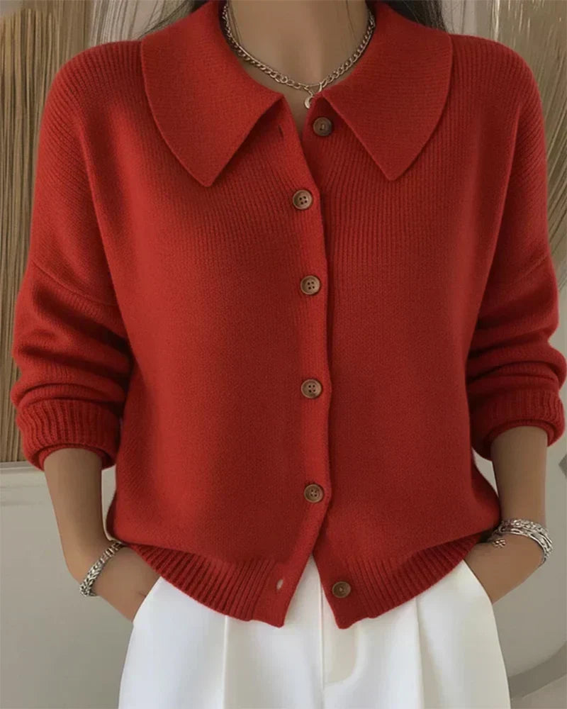 Carissa | Button Collar Cardigan