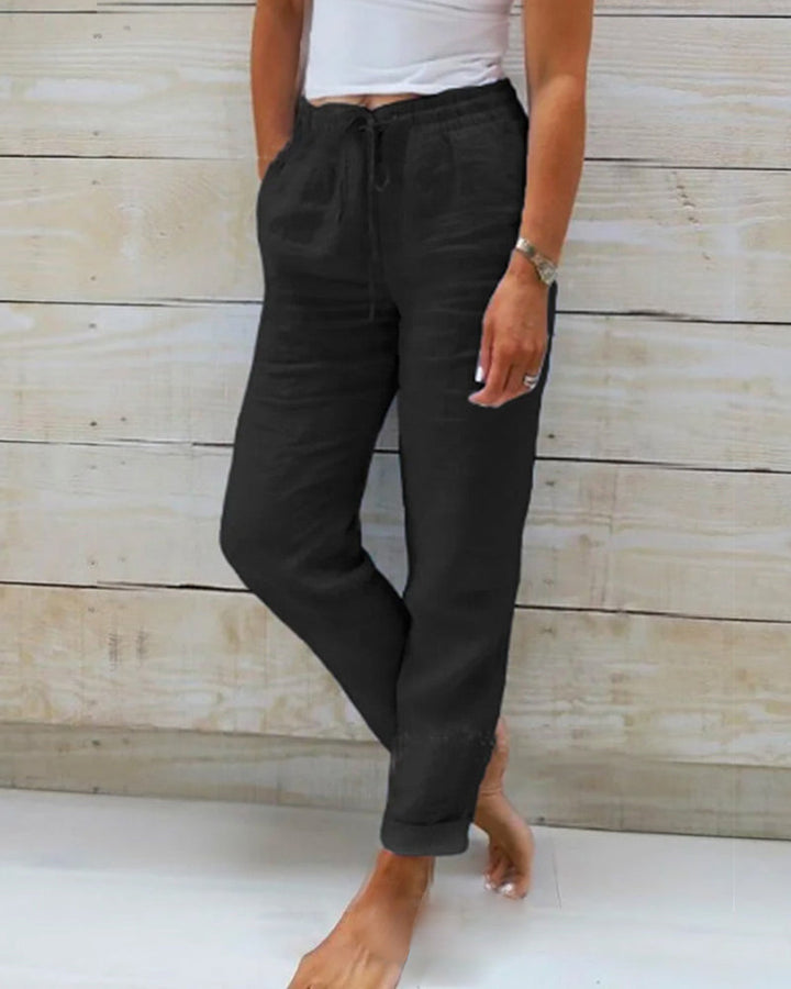 Makenzie | Linen Elastic Pants