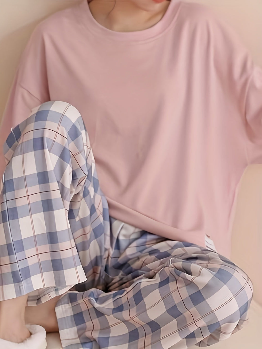 Sheryl | Relaxed Plaid Two-Piece Set
