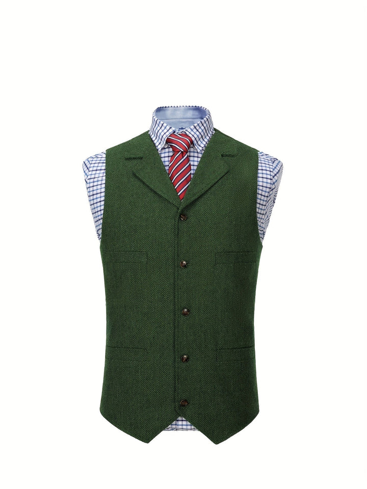 Miles | Heritage Herringbone Vest