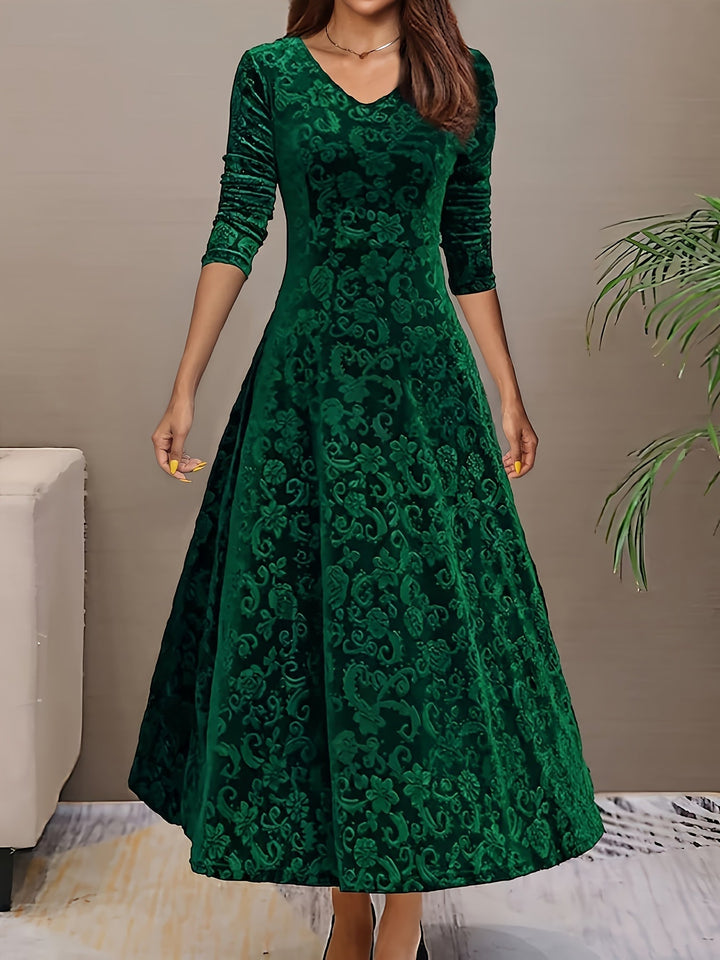 Christy | Elegant Long-Sleeve Midi Dress