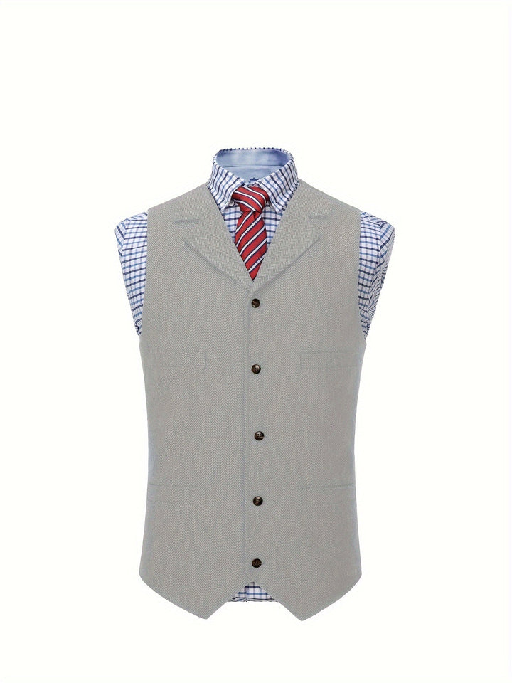 Miles | Heritage Herringbone Vest