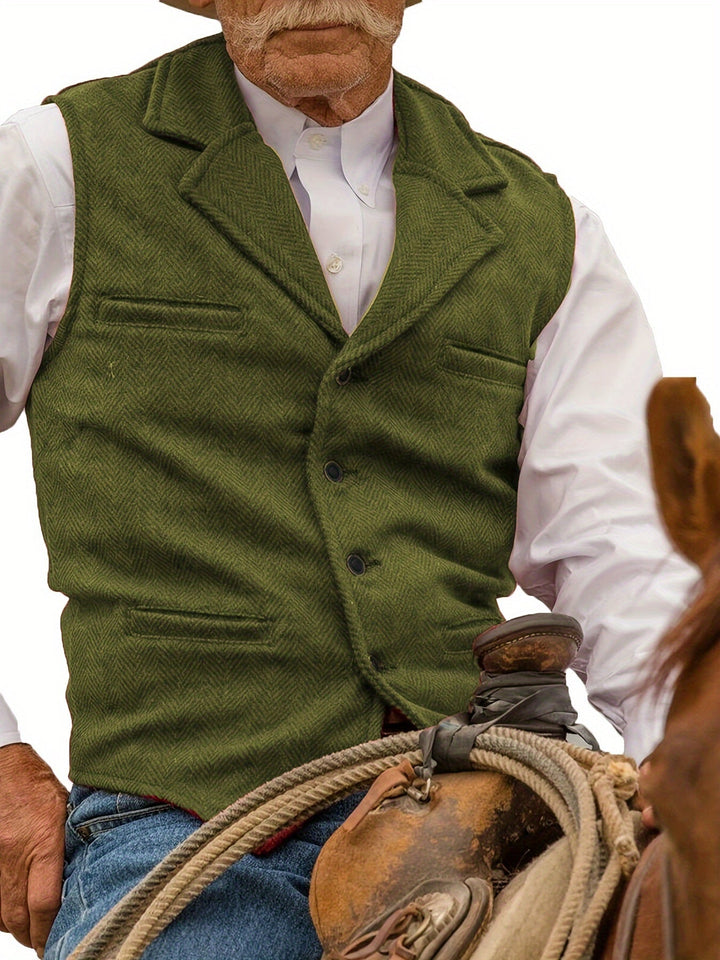 Miles | Heritage Herringbone Vest