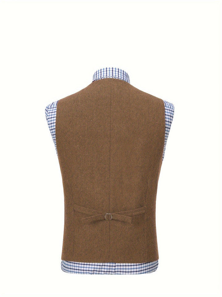 Miles | Heritage Herringbone Vest