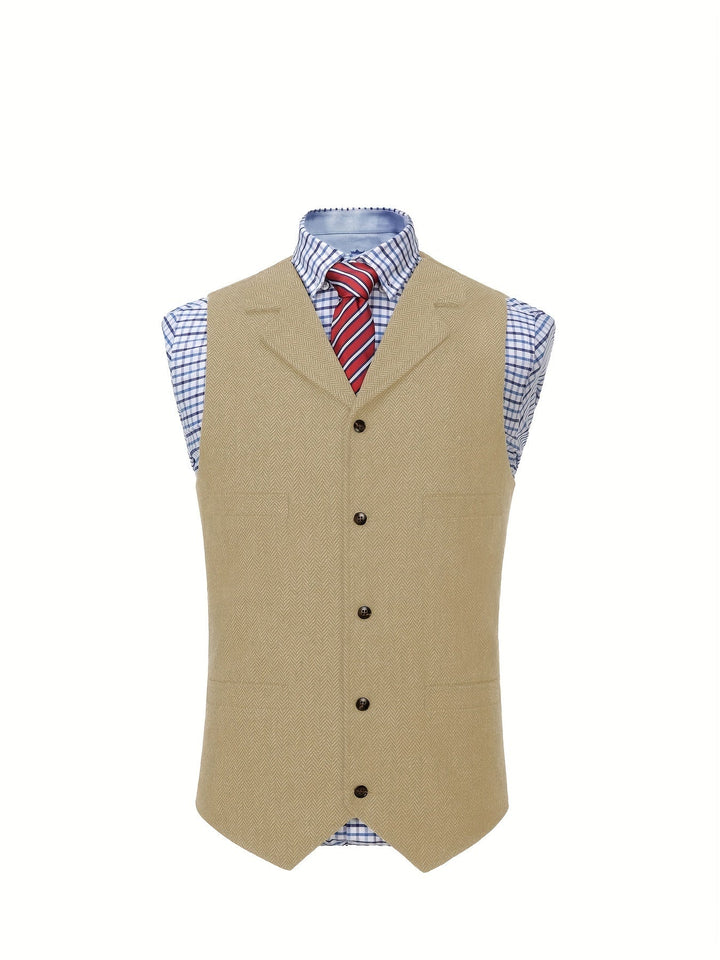 Miles | Heritage Herringbone Vest