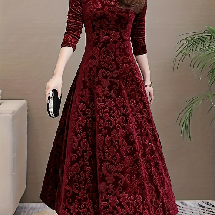 Christy | Elegant Long-Sleeve Midi Dress