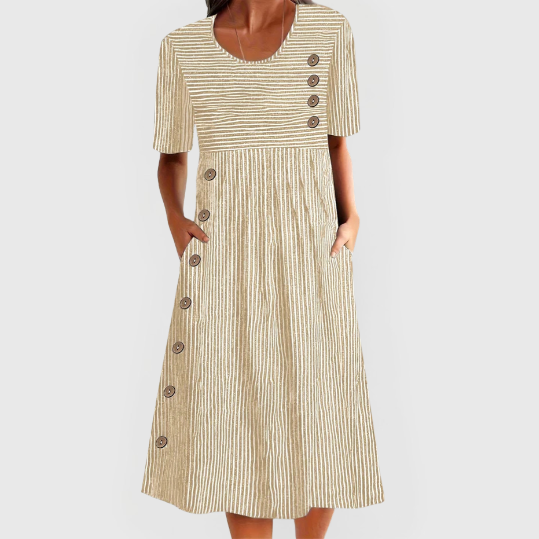 Ashleigh | Striped Midi Dress