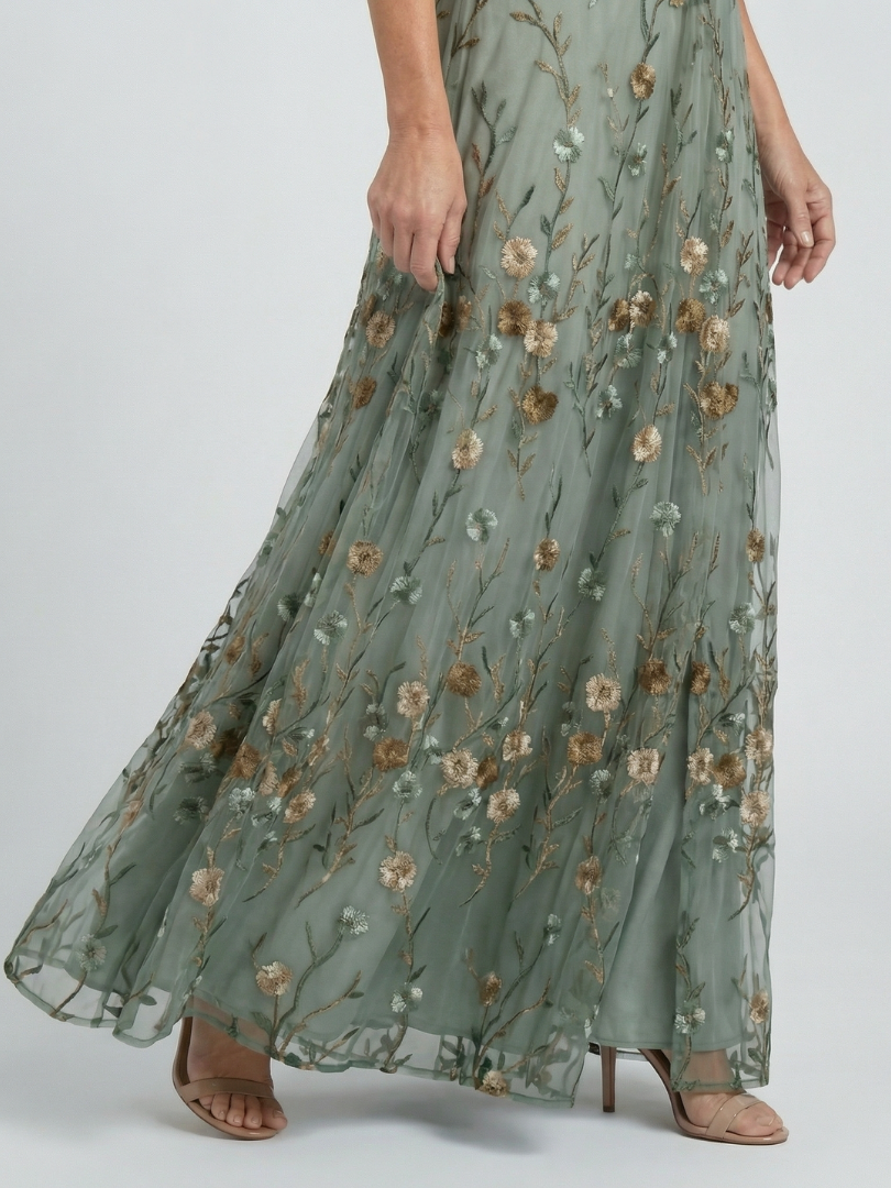 Women's Floral Halter Neck Midi Dress