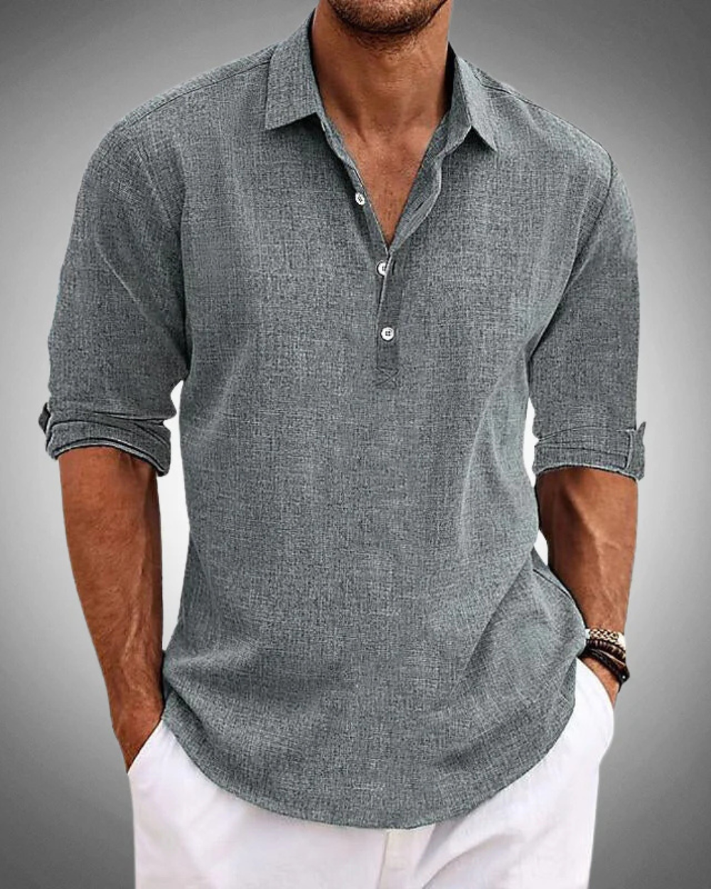 Javier | Refined Button-Front Classic Shirt