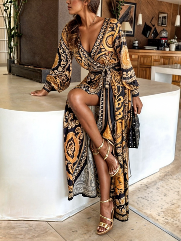 Ciara | Bohemian Slit Wedding Guest Dress