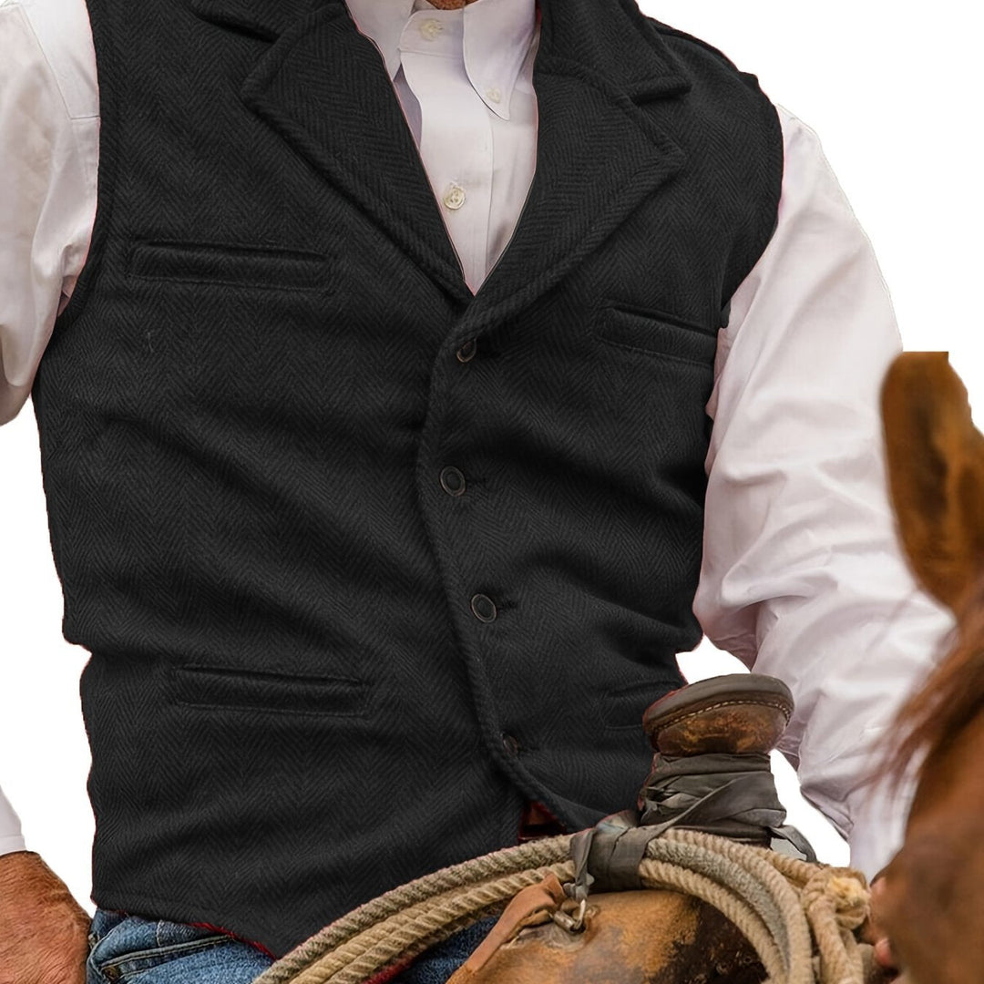 Miles | Heritage Herringbone Vest