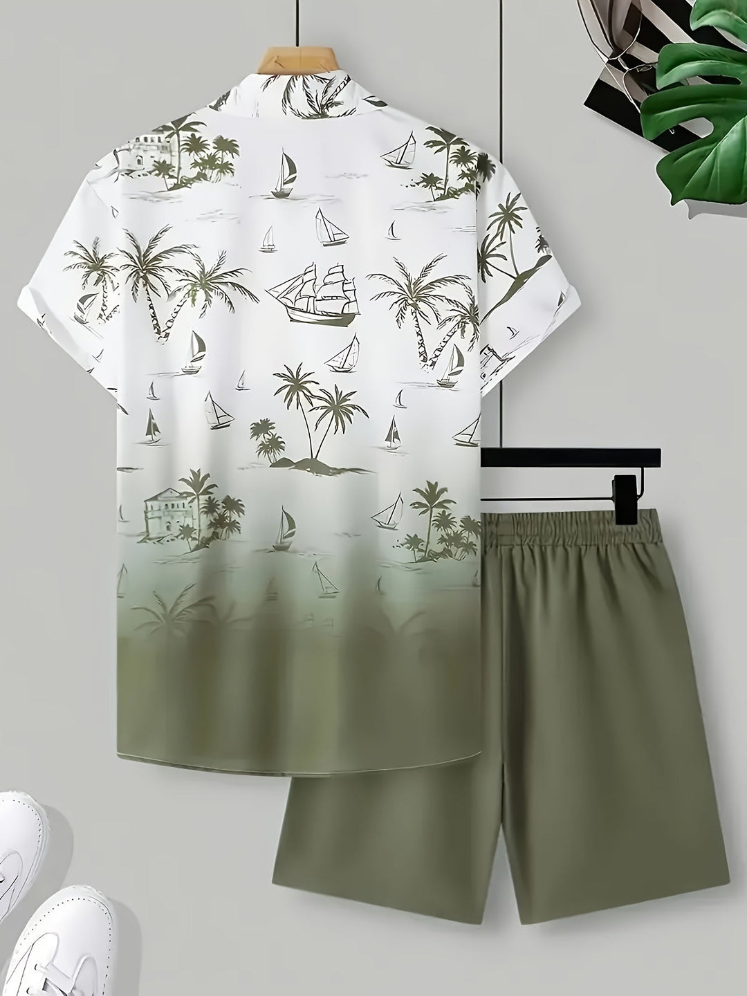 Ernest | Coastal Print Shirt and Shorts Set