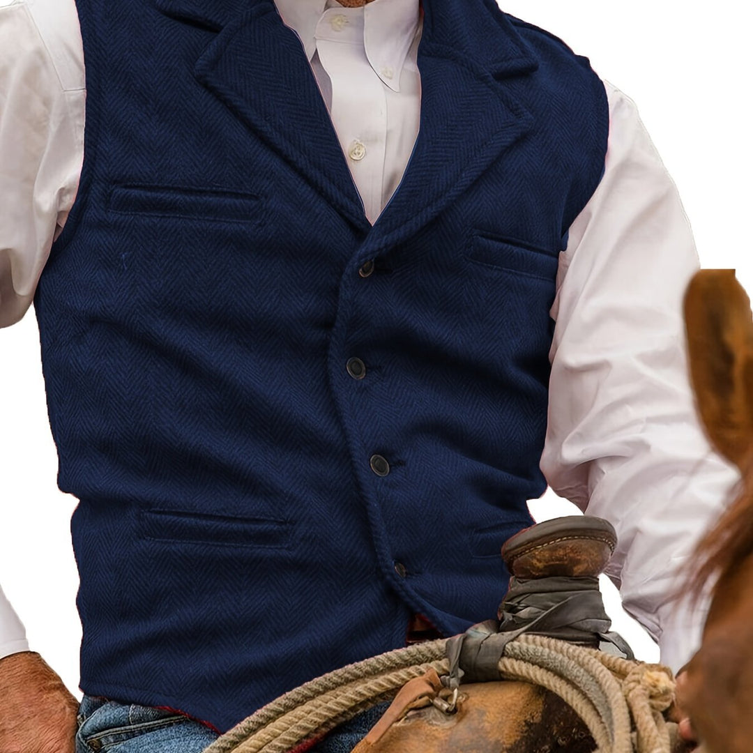 Miles | Heritage Herringbone Vest