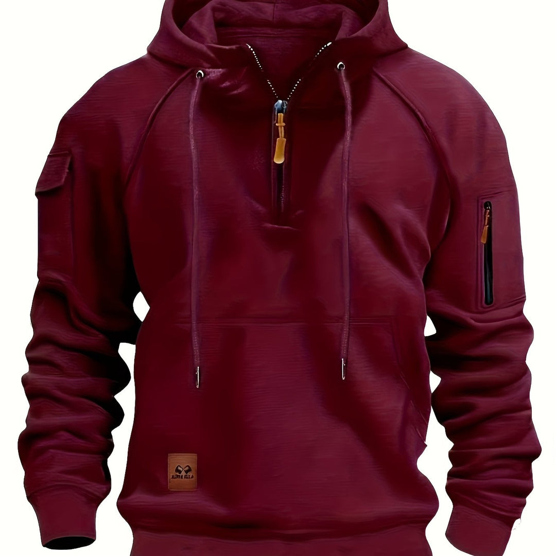 Vincent | Rugged Quarter-Zip Hoodie