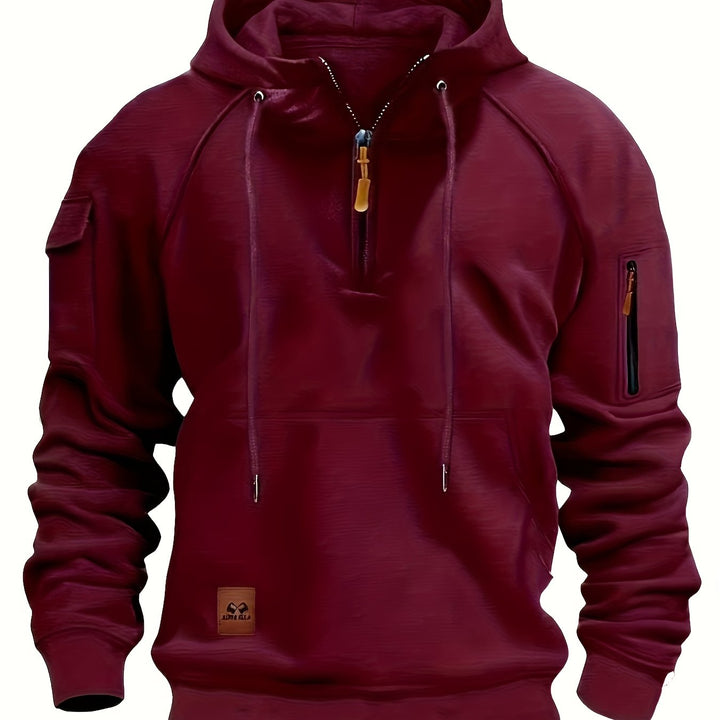 Vincent | Rugged Quarter-Zip Hoodie