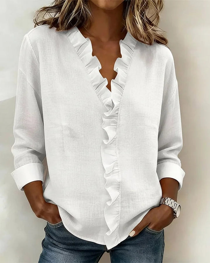 Lynette | Lightweight V-Neck Blouse