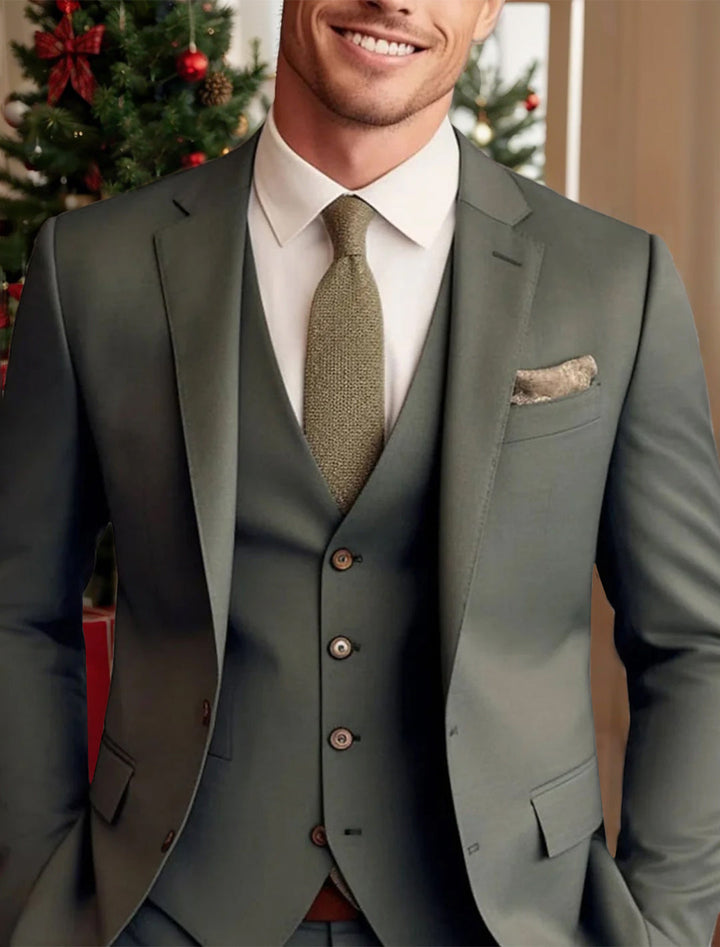 Mitchell | Classic Tailored 3 Pieces Solid Suit