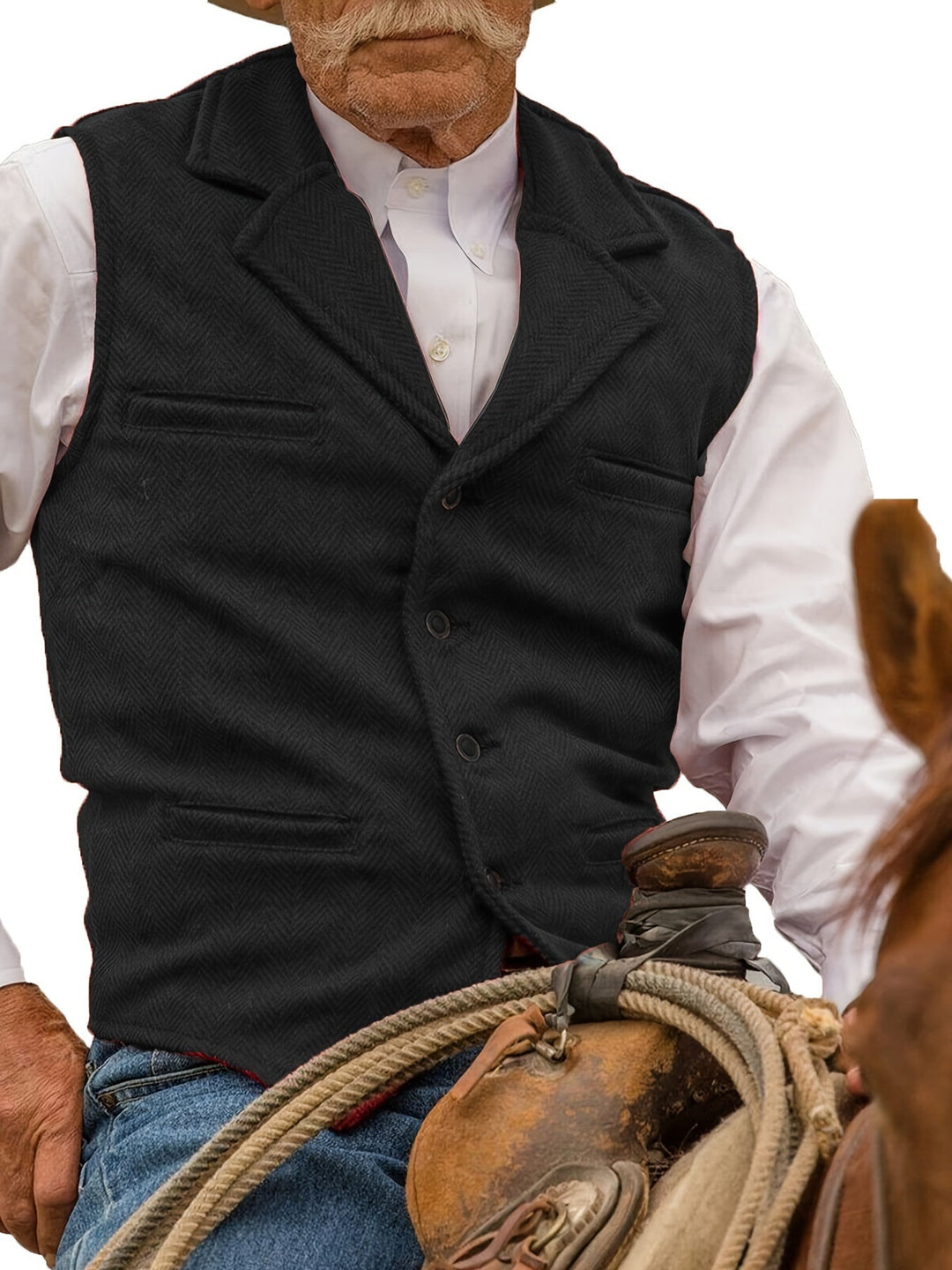 Miles | Heritage Herringbone Vest