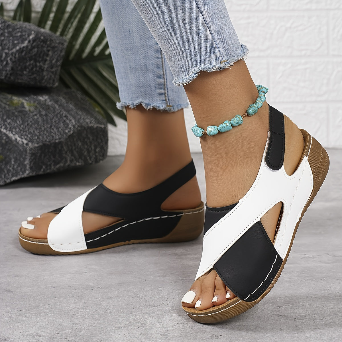 Women's Ergonomic Multi Strap Wedge Sandals