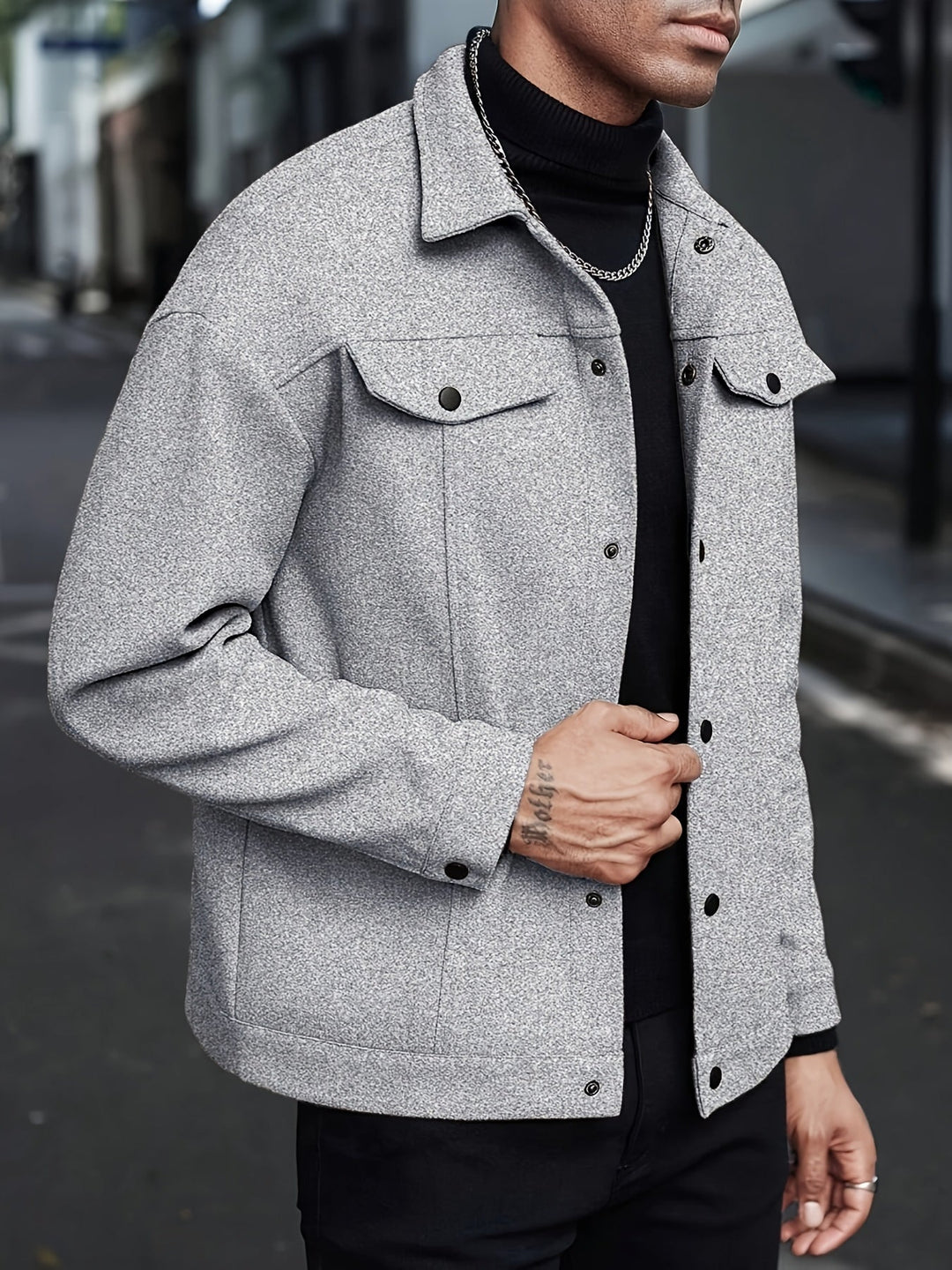 Darryl | Modern Snap-Button Jacket