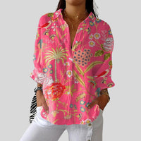 Elizabeth | Printed Linen Blouse