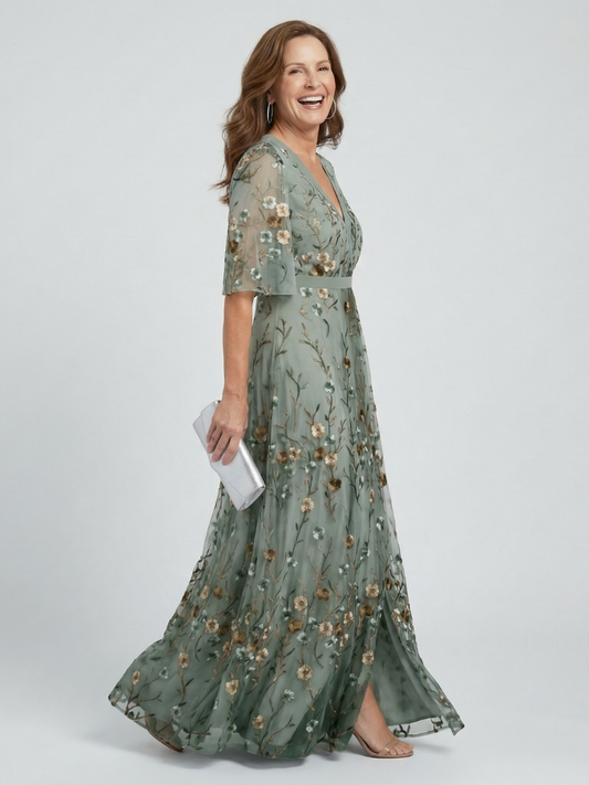 Women's Floral Halter Neck Midi Dress