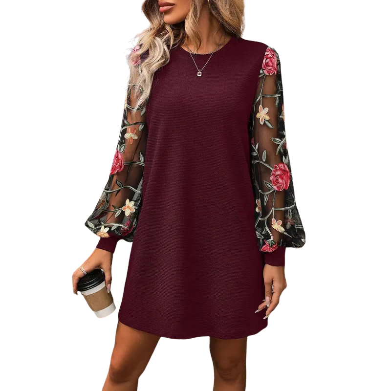 Nellie | Stylish Floral Sleeve Dress