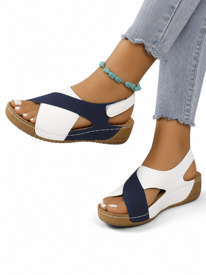 Women's Ergonomic Multi Strap Wedge Sandals