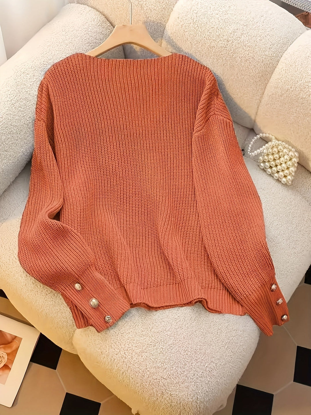 Cindy | Ribbed V-Neck Sweater